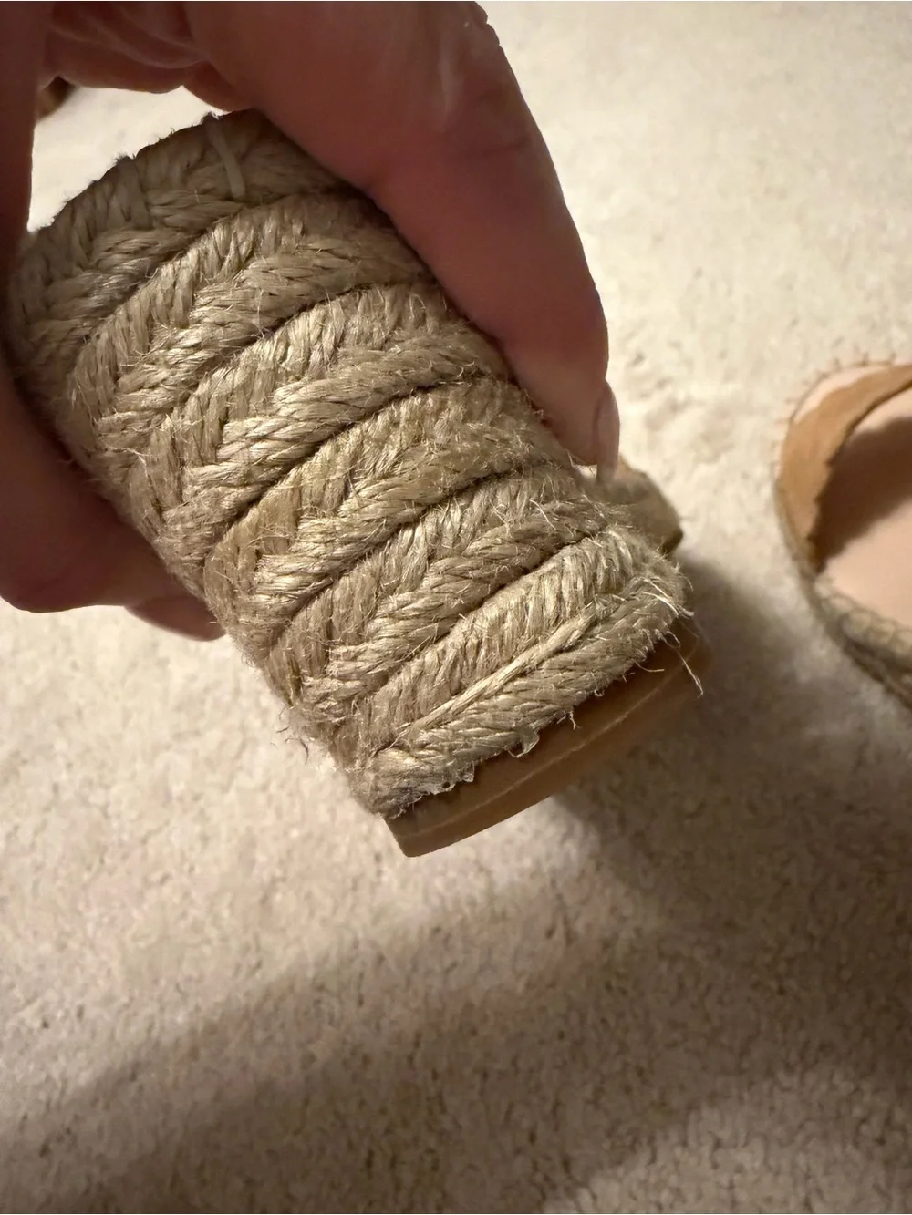 kate spade pre-loved Women’s Tan Scalloped Espadrille Ankle-Strap Sandals